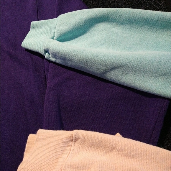 '90s beautiful flowers crewneck USA made Morning Sun Jerzees purple - Picture 9 of 9